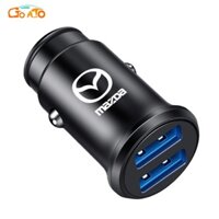 GTIOATO Bộ Sạc Xe Hơi 2 Cổng USB Sạc Nhanh Bộ Sạc Điện Thoại 12-24V Cho Mazda 3 2 CX5 6 RX7 CX8 CX30 CX3 323 BT50 CX-3