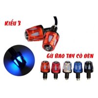 Gù tay lái nhôm kết hợp đèn led siêu rẻ