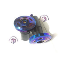 Gù tay lái xe máy INOX CNC - TTS5 ( TITAN 7 MÀU )