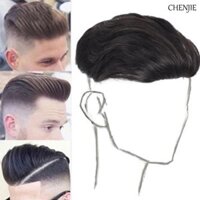 Guadalupe Hairline Nam Toupee Hàng Ngày Bền Đẹp Ngắn Màu Nâu Phụ Kiện Tóc Đầu Trước Màu Đen Tự Nhiên Chịu Nhiệt Sợi Tóc Giả