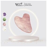 Guasha massage chất liệu đá thạch anh hồng tự nhiên