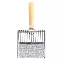 Guazhoumu xẻng xúc cát cho mèo xẻng kim loại lỗ mịn cho phân, xẻng phân cho mèo