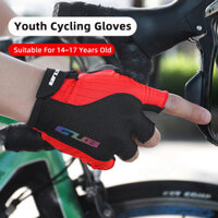 Gub Đi Xe Đạp Găng Tay Nửa Ngón Cho Trẻ Em Trẻ GEL Lỏng Silicon Co Giãn Cao Thoáng Khí Hấp Thụ Sốc Trẻ Em MTB Xe Đạp Đường Bộ Găng Tay