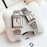 Gucci 111 Guccio White Dial Silver Tone Watch YA111501 - YA111302 - Đồng Hồ Cặp