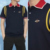 GUCCI COTTON POLO SHIRT WITH BEE