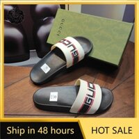Gucci Dép Mùa Hè Nam Thường Ngày Mùa Hè Phù Hợp Với Thời Trang Flip-Flops Mặc Ngoài Chống Trơn Trượt Đi Biển Dép Nam Dạo Phố Ánh Sáng Luxur