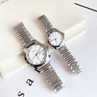 Gucci G-Timeless |Cặp Đôi |Mặt Màu Trắng |Dây Kim Loại Silver |Size 38x28mm