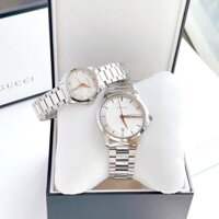 Gucci G-Timeless Silver Dial Stainless Steel Watch YA126523 – YA126442 – Đồng Hồ Cặp