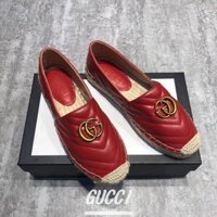 Gucci Giày Lười Đế Bằng Thiết Kế Bện Dây Thời Trang Cho Nữ