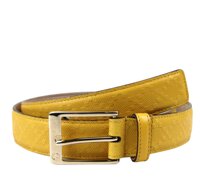Gucci Men's Leather Diamante Square Buckle Belt 345658