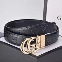 Gucci Mỏng Dây Da Thật Chính Hãng Dây Thắt Lưng Thời Trang Blogger Xu Hướng Dây Thắt Lưng Pin Khóa Nam Và Nữ Quốc Gia Thắt Lưng Hộp Quà Tặng