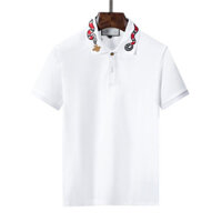 Gucci1349 Áo Sơ Mi POLO Tay Ngắn Áo Thun Nam Hợp Thời Trang Hàng Châu Âu Kinh Doanh POLO Áo Sơ Mi Nam Top