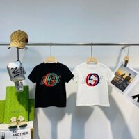 Gucci1349 Áo Thun Bé Trai Tay Ngắn Thể Thao Thường Ngày Bé Gái Trẻ Em Tay Ngắn Châu Âu Mỹ Dạo Phố In Hình Hàng Đầu