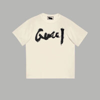 Gucci1349 Áo Thun Cotton Nguyên Chất Cổ Tròn Rời In Chữ Tay Ngắn Nam Nữ Cùng Phong Cách Áo Thun