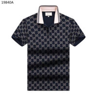 Gucci1537 Phong Cách Mới Áo Sơ Mi Cotton Tay Ngắn Nam Ve Áo Thường Ngày Phù Hợp Với