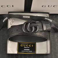 Gucci2145 Khóa Mịn Nam Nữ Khóa Chữ Da Thật Chính Hãng Quần Thắt Lưng