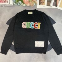 Gucci2357 Phong Cách Mới Rời Dài Tay Cổ Tròn Áo Len Nữ