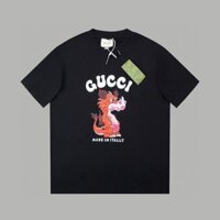 Gucci2508 Thường Ngày Mùa Hè Tay Ngắn Cùng Phong Cách Rời Phong Cách Mới Áo Thun Nam Nữ