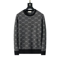 Gucci2509 Thời Trang Jacquard Nam Cổ Tròn Phong Cách Mới Dài Tay Áo Len