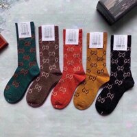 Gucci2563 Phong Cách Mới Giữa Ống Nữ Thời Trang Sáng Lụa Dệt Kim Hoa Hợp Thời Trang Phù Hợp Với 5 Đôi Hộp Quà Tặng Còn Hàng