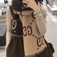 Gucci2601 Khăn Cho Nữ Mùa Đông Ấm Áp Hai Mặt Kép Khăn Cashmere Khăn Choàng Dài Tất Cả Trận Đấu Áo
