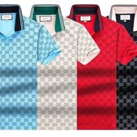 Gucci2609 Phong Cách Mới Áo Thun Cotton Nguyên Chất Áo polo Nam Ve Áo Thường Ngày Phù Hợp Với Ngoại Thương