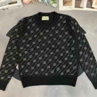 Gucci3516 Thu Đông Full Hot Kim Cương Cổ Tròn Áo Len Nữ Áo Len