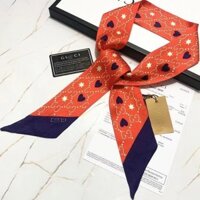 Gucci3516 Thương Hiệu Lớn Nhỏ Khăn Lụa Cao Cấp Cảm Giác Khăn Túi Tay Cầm Trang Trí Dây Đa Dạng Tóc