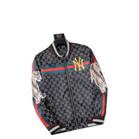 Gucci6571 Phong Cách Mới Nam Chữ Hổ In Hình Đồng Phục Bóng Chày Đứng Cổ Áo