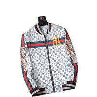 Gucci7328 Phong Cách Mới Chữ Hổ In Đồng Phục Bóng Chày Áo Khoác Nam Cổ Tròn