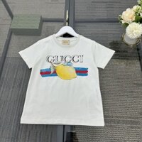 Gucci8525 Cổ Tròn Tay Ngắn Áo Thun Top Trẻ Em Nam Nữ Vừa Lớn Cho Bé Thể Thao Cotton