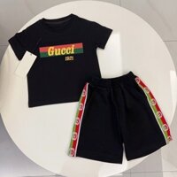 Gucci8525 Trẻ Em Quần Short Tay Ngắn Bộ Đồ Hai Mảnh Quần Áo Trẻ Em Nam Nữ