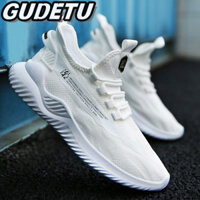 GUDETU  Giày nam Giày lưới thoải mái thông gió Giày dừa di động thông gió Giày Flyknit