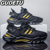GUDETU  Giày nam giày thể thao phiên bản Hàn Quốc Đế dày tăng chống trượt Giày Flyknit thông gió