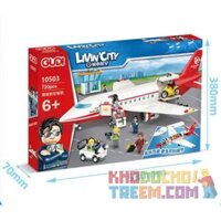 GUDI 10503 non Lego MÁY BAY JETWAY bộ đồ chơi xếp lắp ráp ghép mô hình City Thành Phố 720 khối