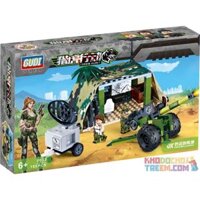 GUDI 8032  TRẬN ĐỊA PHÁO bộ đồ chơi xếp lắp ráp ghép mô hình Tiger Hunt TIGER HUNT FIELD ARTILLERY POSITIONS Chiến Dịch Săn Cọp 185 khối