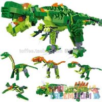 GUDI 8705A 8705B 8705C 8705D 8705E 8705F  KHỦNG LONG BẠO CHÚA BIẾN HÌNH 6 TRONG 1 bộ đồ chơi xếp lắp ráp ghép mô hình Power Rangers Super Sentai 5 Anh Em Siêu Nhân 472 khối