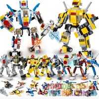 GUDI 8707  ĐẠI CHIẾN ROBOT BIẾN HÌNH 8 TRONG 1 bộ đồ chơi xếp lắp ráp ghép mô hình Power Rangers Super Sentai 5 Anh Em Siêu Nhân