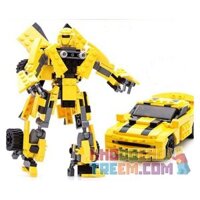 GUDI 8711 non Lego RÔ BỐT BIẾN HÌNH XE TÔ BUMBLEBEE CHEVROLET CAMARO VÀNG bộ đồ chơi xếp lắp ráp ghép mô hình Transformers TRANSFORM SERIES Robot Đại Chiến Người Máy Biến Hình 238 khối