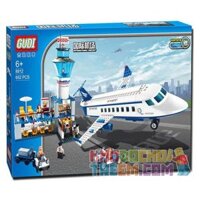 GUDI 8912 non Lego SÂN BAY VỚI MÁY CHỞ KHÁCH CỠ VỪA bộ đồ chơi xếp lắp ráp ghép mô hình City Thành Phố 652 khối