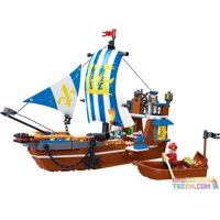 GUDI 9114  CHIẾN HẠM HOÀNG GIA bộ đồ chơi xếp lắp ráp ghép mô hình Pirates Of The Caribbean LEGEND OF PIRATES ROYAL WARSHIP VASA Cướp Biển Vùng Caribe 312 khối
