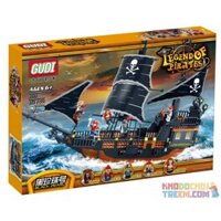 GUDI 9115 50401 non Lego TÀU CƯỚP BIỂN NGỌC TRAI ĐEN HUYỀN THOẠI bộ đồ chơi xếp lắp ráp ghép mô hình Pirates Of The Caribbean LEGEND OF PIRATES BLACK PEARL Cướp Biển Vùng Caribe 652 khối