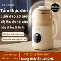 GUESMI 1000ML Máy Làm Sữa Đậu Nành Hộ Gia Đình 20 Lưỡi Lọc Đa Năng Hoàn Toàn Tự Động Máy Ép Mini Máy Làm Sữa Đậu Nành