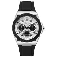 GUESS Mens Analog Quartz Watch với dây đeo cao su W1049G3 45mm