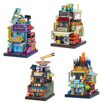 [Gửi Dụng Cụ] Mô Hình Lắp Ráp Kim Loại Nghệ Thuật Tour World Ramen Shop Trò Chơi Điện Tử Thành Phố Trà Sữa Cửa Hàng Tiện Lợi Đồ Chơi Xếp Hình