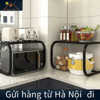 【Gửi hàng từ Hà Nội  đi】Kệ Để Lò Vi Sóng + Hộp Đựng Gia Vị Bằng Thép Carbon Cho Nhà Bếp