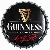 Guinness Trang Trí Nắp Chai Kim Loại Tín Hiệu Cafe Bia Thanh Trang Trí Plat 13,8 "Inch Treo Tường Nghệ Thuật Mảng Bám Vintage Trang Trí Nhà