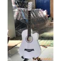 Guitar acoustic màu trắng