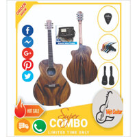 Guitar Bình Nguyên A380 Full Điệp Vát – Bản nâng cấp Bình Nguyên A300 – Vát Bavel kiểu cách – Đối thủ Guitar Ba Đờn T350