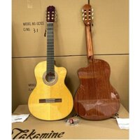 Guitar classic Takamine GC1CE dáng khuyết EQ  (Tặng bao da 3 lớp, dây sơ cua, capo, móng gảy, lục chỉnh cần và dây đeo)